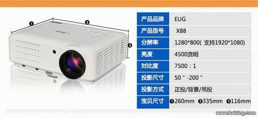 【图】- 高清投影机 LED投影仪 1080P投影机厂家直销 - 广州白云三元里办公经营设备 - 百姓网