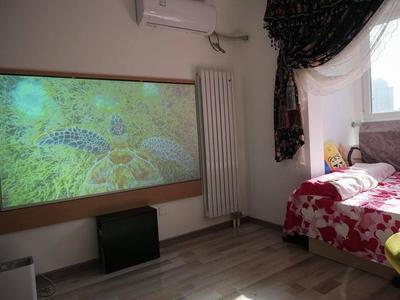 白天照样看投影,我把出租屋的卧室改成了80寸大屏影音娱乐室